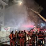 עשן כבד מיתמר מסופרמרקט 'סופר דניאל', ברמת אברהם, מכבי האש במקום